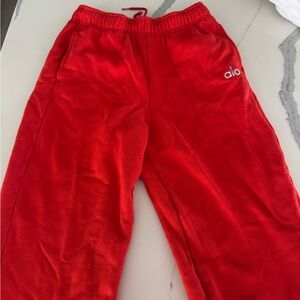 Red Alo sweatpants!